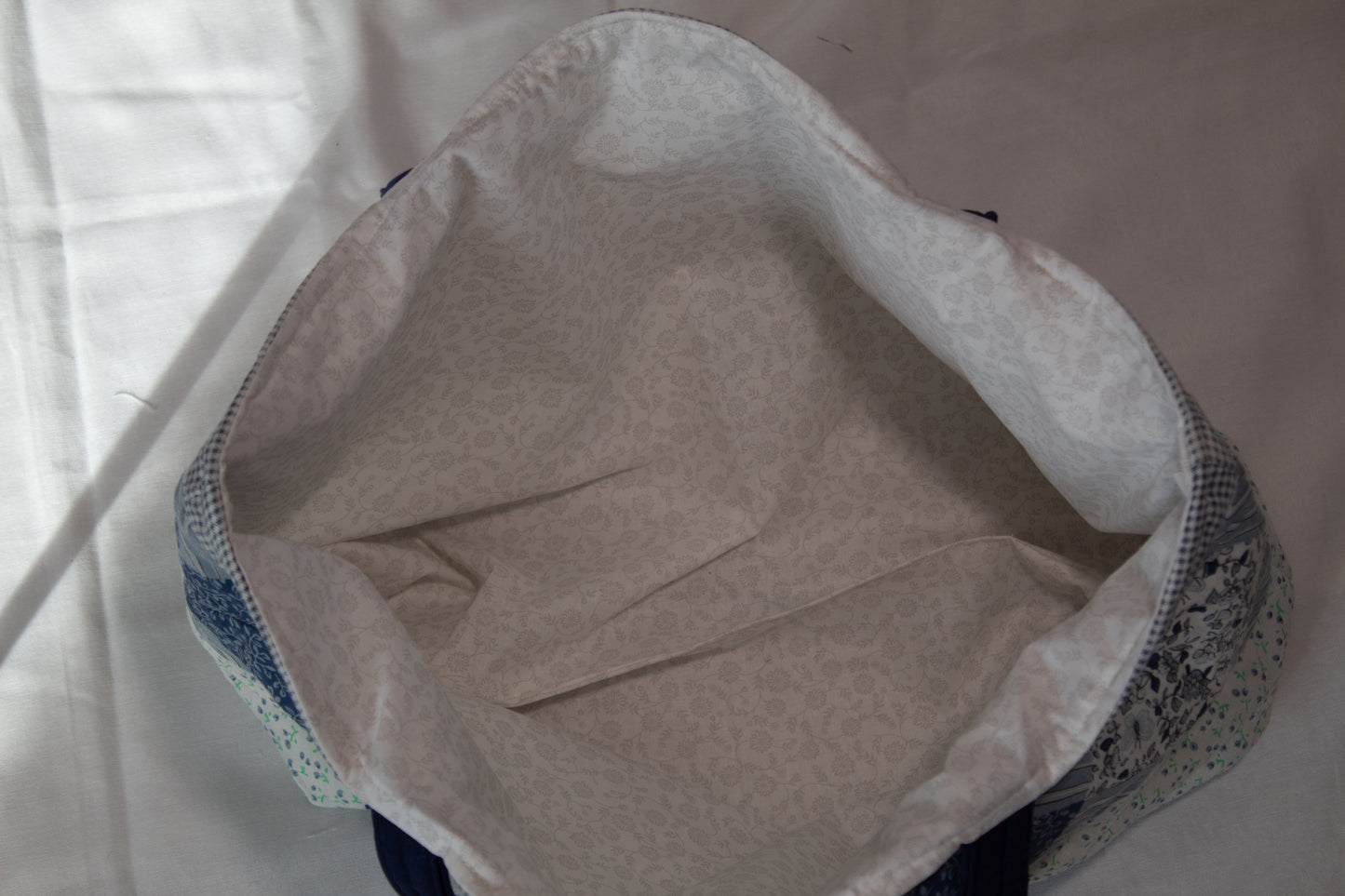 Upcycled Tote Bag- Blue