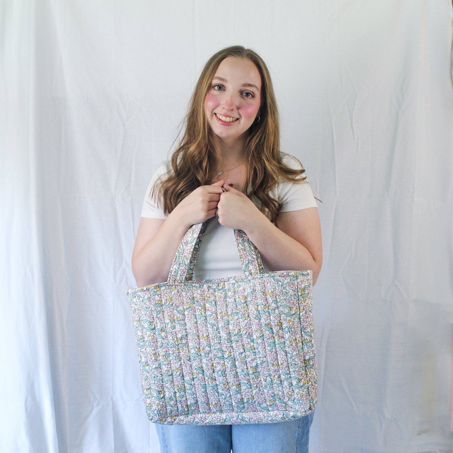 Everyday Tote Bag- Quilted Picnic